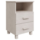 sengeskab HAMAR 2 stk. 40x35x62 cm massivt fyrretræ hvid