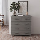 skænk HAMAR 79x40x80 cm massivt fyrretræ lysegrå