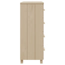skænk HAMAR 79x40x103,5 cm massivt fyrretræ honningbrun
