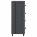 skænk HAMAR 79x40x103,5 cm massivt fyrretræ mørkegrå