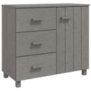 skænk HAMAR 90x40x80 cm massivt fyrretræ lysegrå