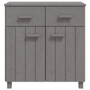 skænk HAMAR 79x40x80 cm massivt fyrretræ lysegrå