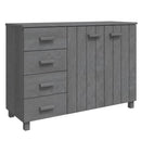 skænk HAMAR 113x40x80 cm massivt fyrretræ mørkegrå
