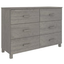 skænk HAMAR 113x40x80 cm massivt fyrretræ lysegrå