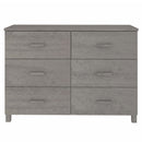 skænk HAMAR 113x40x80 cm massivt fyrretræ lysegrå