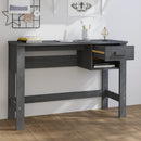 skrivebord HAMAR 110x40x75 cm massivt fyrretræ mørkegrå
