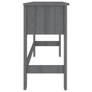 skrivebord HAMAR 110x40x75 cm massivt fyrretræ mørkegrå