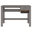 skrivebord HAMAR 110x40x75 cm massivt fyrretræ lysegrå