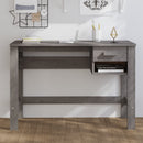skrivebord HAMAR 110x40x75 cm massivt fyrretræ lysegrå