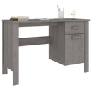skrivebord HAMAR 113x50x75 cm massivt fyrretræ lysegrå