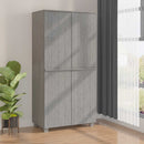 klædeskab HAMAR 89x50x180 cm massivt fyrretræ lysegrå