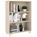 bogskab HAMAR 85x35x112 cm massivt fyrretræ honningbrun