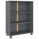 bogskab HAMAR 85x35x112 cm massivt fyrretræ mørkegrå