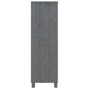 bogskab HAMAR 85x35x112 cm massivt fyrretræ mørkegrå