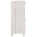 skænk HAMAR 85x35x80 cm massivt fyrretræ hvid
