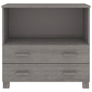 skænk HAMAR 85x35x80 cm massivt fyrretræ lysegrå