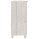 skænk HAMAR 85x35x80 cm massivt fyrretræ hvid