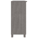 skænk HAMAR 85x35x80 cm massivt fyrretræ lysegrå