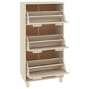 skoskab HAMAR 59,5x35x117 cm massivt fyrretræ honningbrun