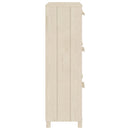 skoskab HAMAR 59,5x35x117 cm massivt fyrretræ honningbrun