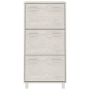 skoskab HAMAR 59,5x35x117 cm massivt fyrretræ hvid