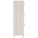 skoskab HAMAR 59,5x35x117 cm massivt fyrretræ hvid