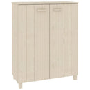 skoskab HAMAR 85x40x108 cm massivt fyrretræ honningbrun