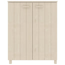 skoskab HAMAR 85x40x108 cm massivt fyrretræ honningbrun