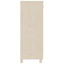 skoskab HAMAR 85x40x108 cm massivt fyrretræ honningbrun
