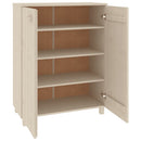 skoskab HAMAR 85x40x108 cm massivt fyrretræ honningbrun