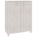 skoskab HAMAR 85x40x108 cm massivt fyrretræ hvid