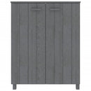 skoskab HAMAR 85x40x108 cm massivt fyrretræ mørkegrå