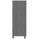 skoskab HAMAR 85x40x108 cm massivt fyrretræ mørkegrå