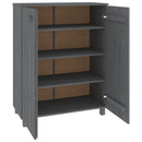 skoskab HAMAR 85x40x108 cm massivt fyrretræ mørkegrå