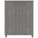 skoskab HAMAR 85x40x108 cm massivt fyrretræ lysegrå