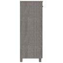 skoskab HAMAR 85x40x108 cm massivt fyrretræ lysegrå