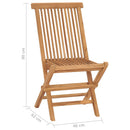 foldbare havestole 8 stk. massivt teaktræ