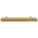 væghylder 2 stk. 60x15x4 cm massivt teaktræ