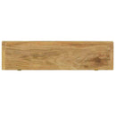 væghylder 2 stk. 60x15x4 cm massivt teaktræ