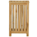 vasketøjskurv 35x25x60 cm massivt teaktræ