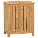 vasketøjskurv 50x35x60 cm massivt teaktræ