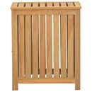 vasketøjskurv 50x35x60 cm massivt teaktræ