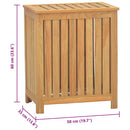 vasketøjskurv 50x35x60 cm massivt teaktræ
