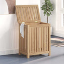vasketøjskurv 50x35x60 cm massivt teaktræ