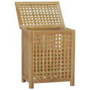 vasketøjskurv 50x35x60 cm massivt teaktræ