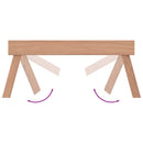 foldbar bakke 55x35x25 cm massivt teaktræ