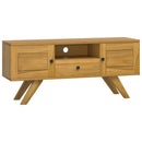 tv-bord 110x30x50 cm massivt teaktræ