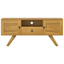 tv-bord 110x30x50 cm massivt teaktræ