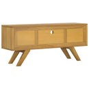 tv-bord 110x30x50 cm massivt teaktræ