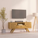 tv-bord 110x30x50 cm massivt teaktræ